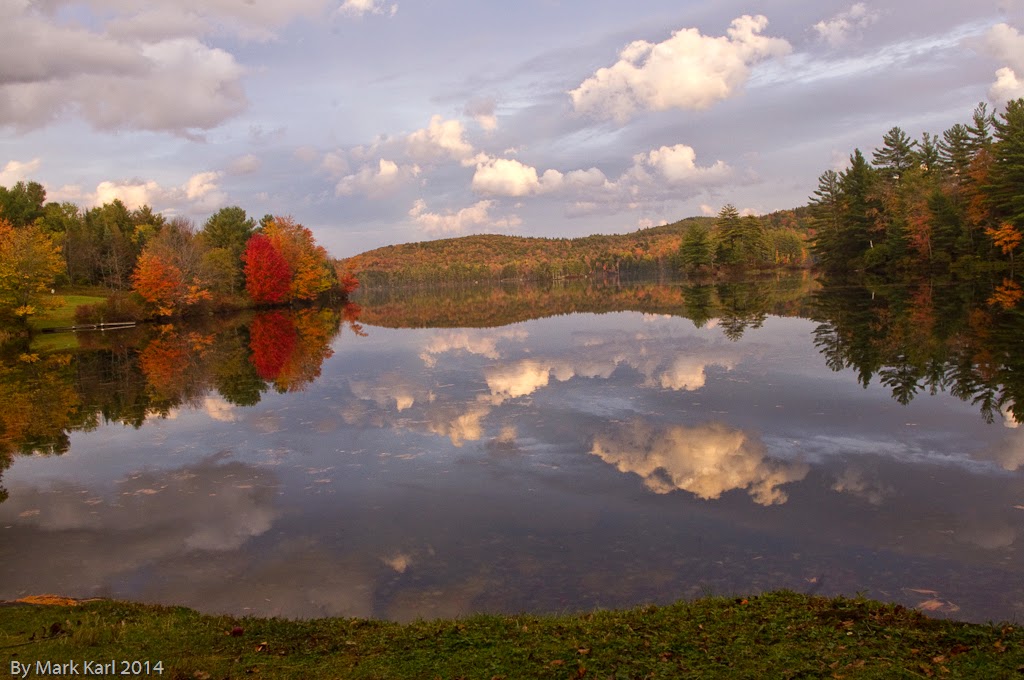 Evening foliage paddle on Grafton Pond, October 7, 2014